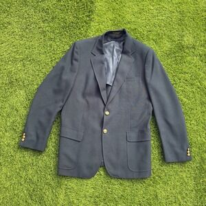 JG Hook Blazer Men's 44L Gold Button Sport Coat Made in Yugoslavia